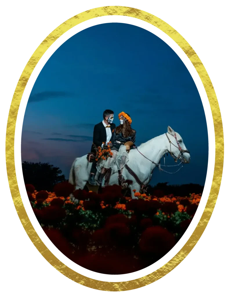 creando experiencias memorables parejas maquillada del dia de los muertos